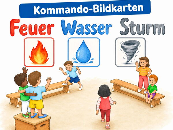 Feuer Wasser Sturm - Bewegungsspiel für Kinder