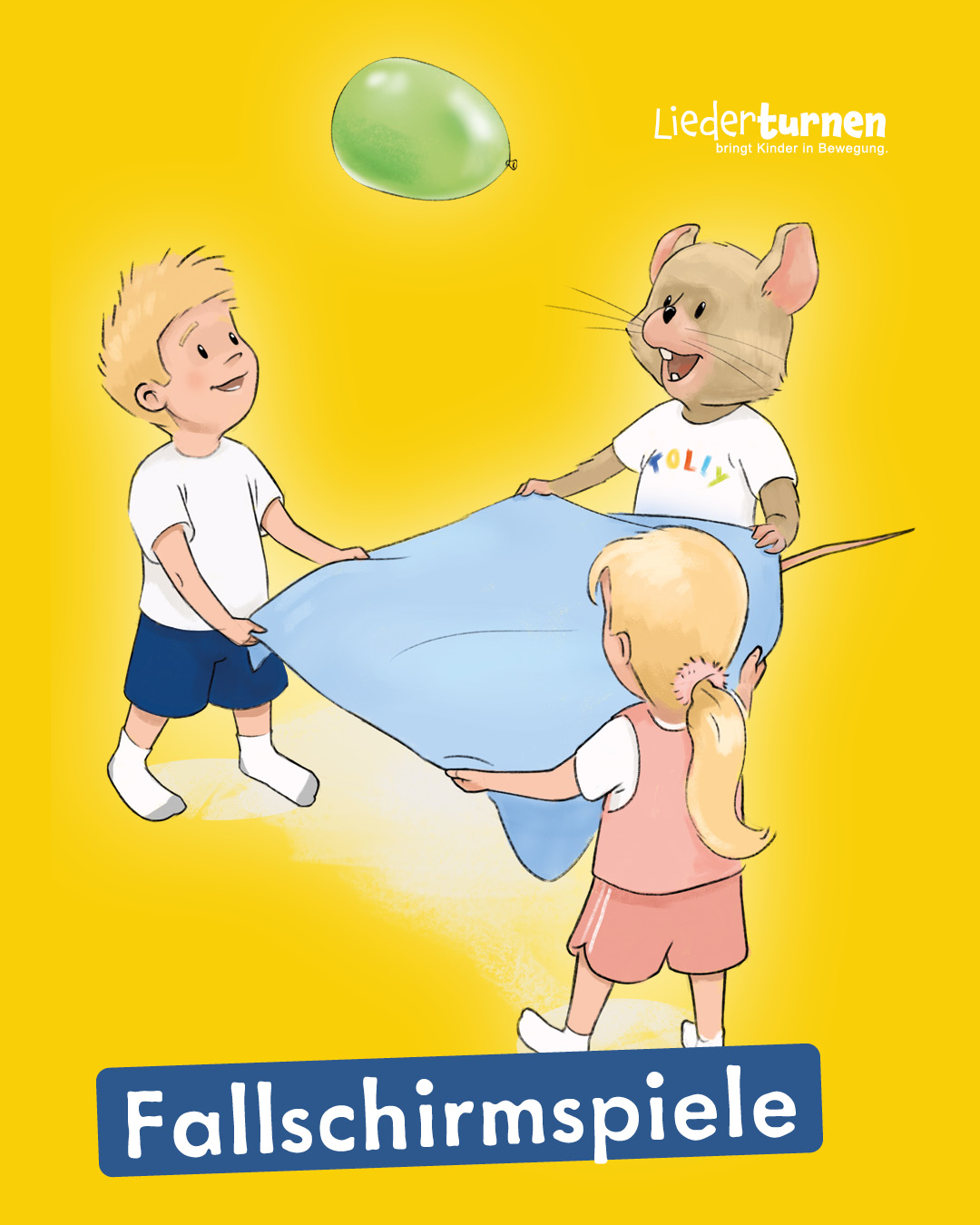 Fallschirmspiele im Kinderturnen