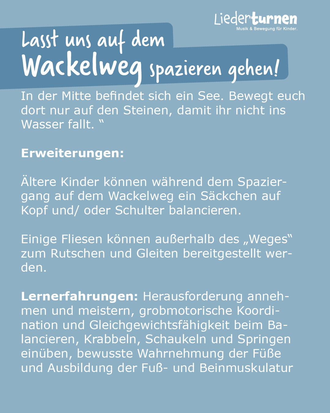 Koordination und Gleichgewichtsfähigkeit beim Balancieren